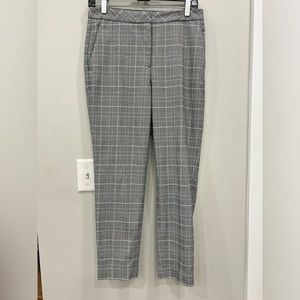 H&M dress pants, office casual, plaid black and white